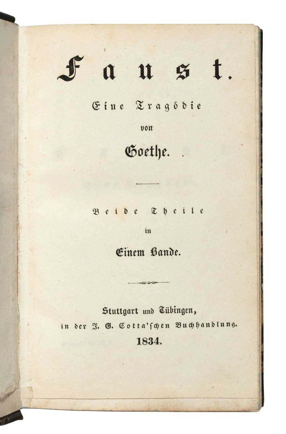 Frontespizio di Faust di Goethe